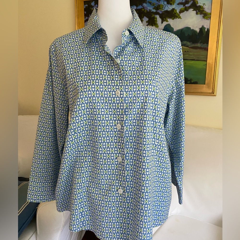 Beautiful Talbots Cropped Sleeve Blouse- 12P